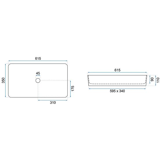 Lavabo senza tempo Denis Black Edge