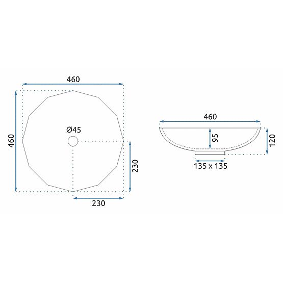 Lavabo senza tempo REA ARCTIC BLACK