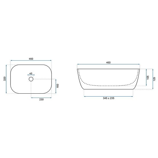 Lavabo senza tempo Rea Belinda Aiax Shiny