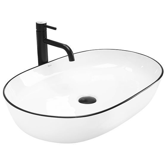 Lavabo senza tempo Rea CLEO 61 Black edge