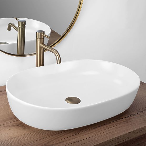 Lavabo senza tempo Rea CLEO 61 WHITE MATT