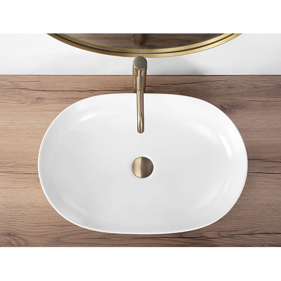 Lavabo senza tempo Rea CLEO 61 WHITE MATT
