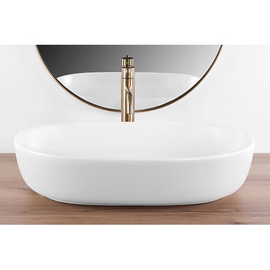 Lavabo senza tempo Rea CLEO 61 WHITE MATT
