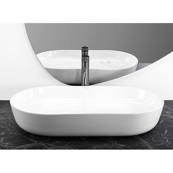 Lavabo senza tempo Rea Cleo 71 Bianco