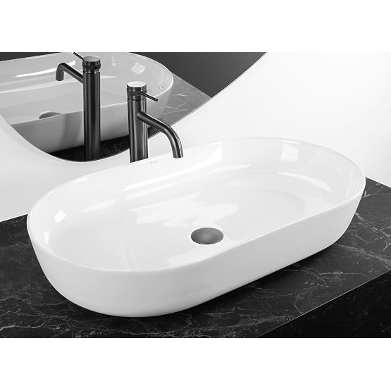 Lavabo senza tempo Rea Cleo 71 Bianco