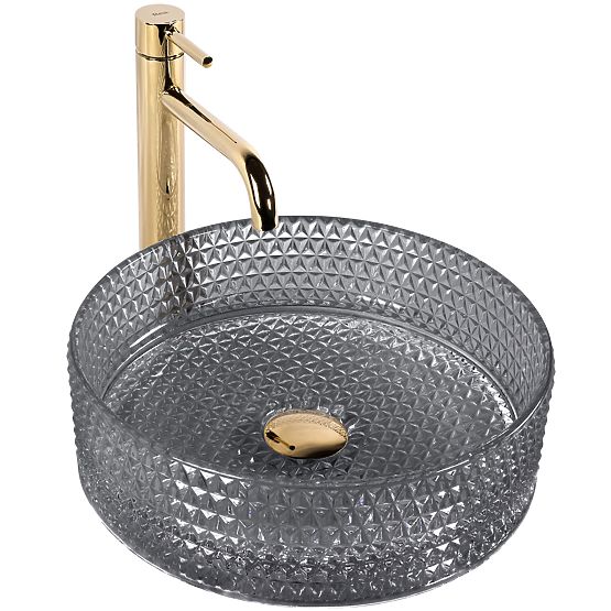 Lavabo senza tempo Rea Cristal 35 Nero