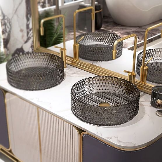 Lavabo senza tempo Rea Cristal Grey 39