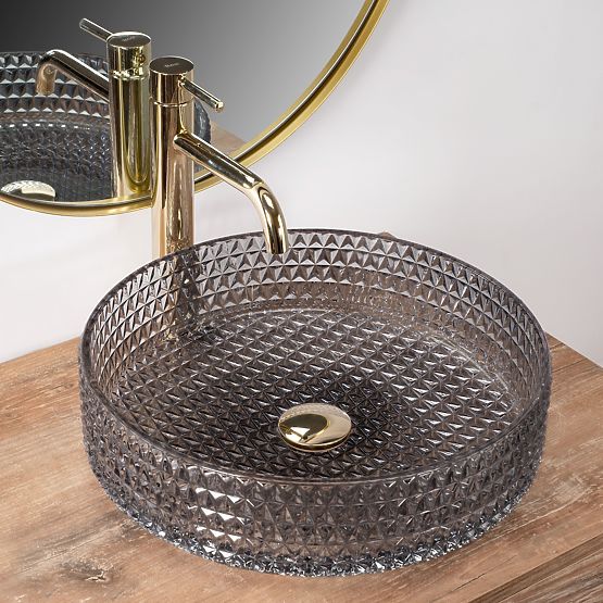Lavabo senza tempo Rea Cristal Grey 39