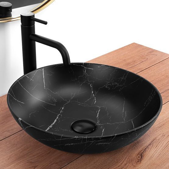 Lavabo senza tempo Rea Fibo nero opaco