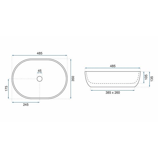 Lavabo senza tempo Rea Lara Grey