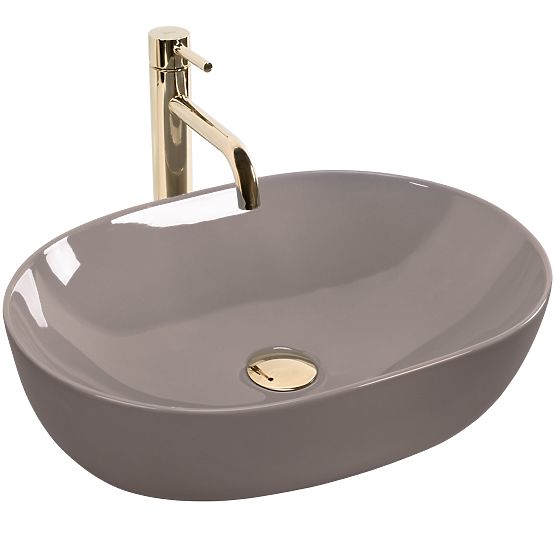 Lavabo senza tempo Rea Lisa Beige Shiny