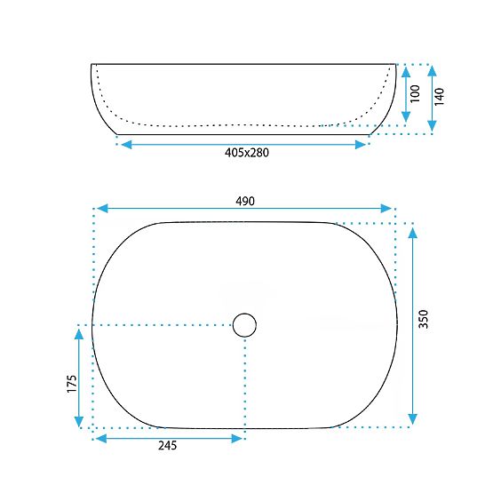 Lavabo senza tempo Rea LISA L.BLUE SHINY