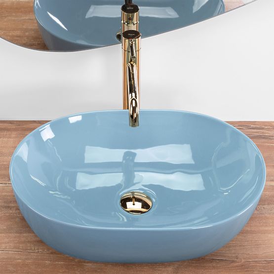 Lavabo senza tempo Rea LISA L.BLUE SHINY