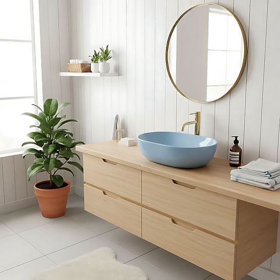 Lavabo senza tempo Rea LISA L.BLUE SHINY