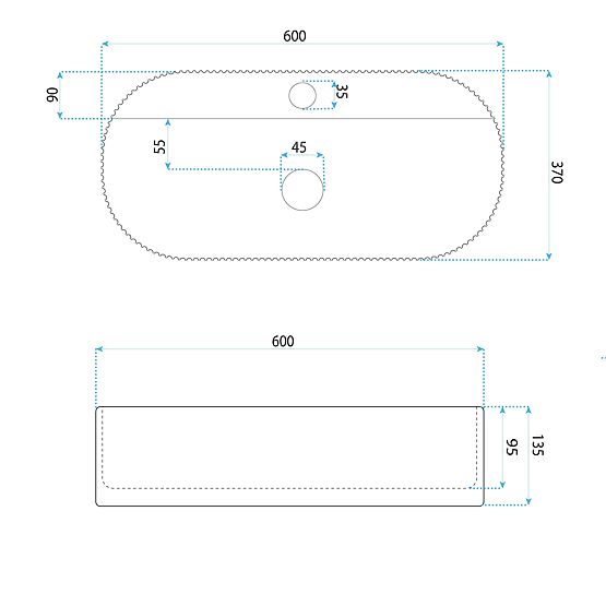 Lavabo senza tempo Rea Marcela 60
