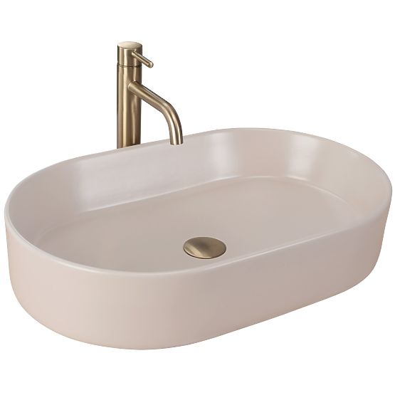 Lavabo senza tempo Rea NADIA 60 BEIGE MATT
