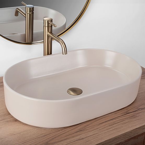Lavabo senza tempo Rea NADIA 60 BEIGE MATT