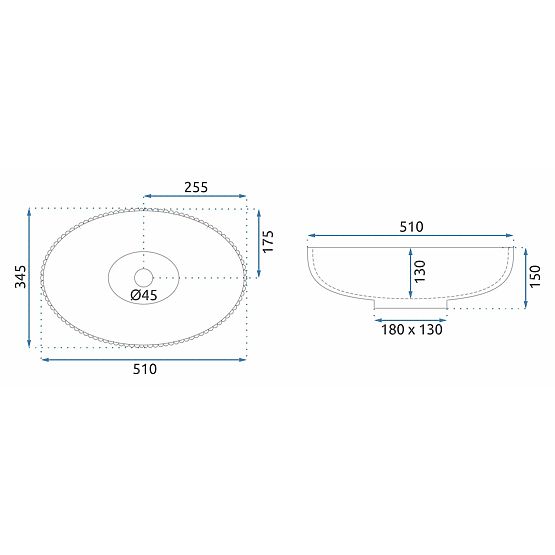 Lavabo senza tempo Rea Nicole Trasparente