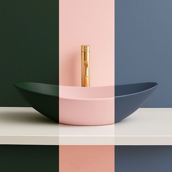 Lavabo senza tempo Rea Royal Olive Matt