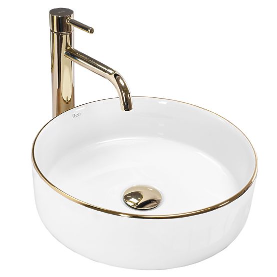 Lavabo senza tempo Rea Sami Gold Edge