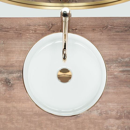 Lavabo senza tempo Rea Sami Gold Edge