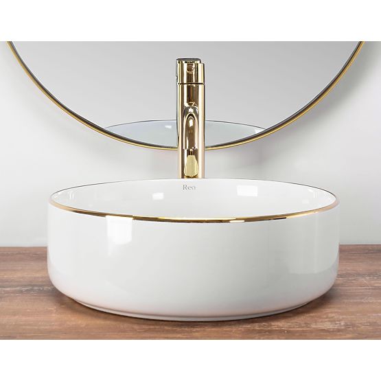 Lavabo senza tempo Rea Sami Gold Edge