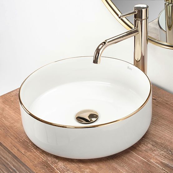 Lavabo senza tempo Rea Sami Gold Edge