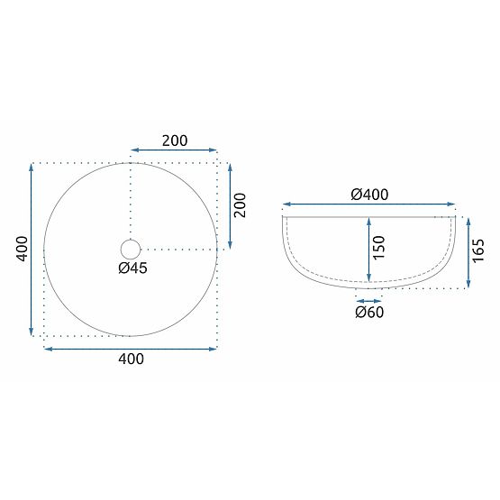 Lavabo senza tempo Rea Sue Trasparente