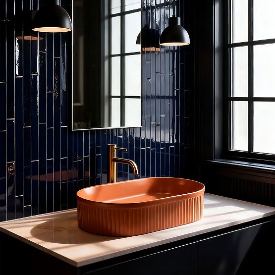 Lavabo senza tempo Rea Vanda Cinnamon Matt