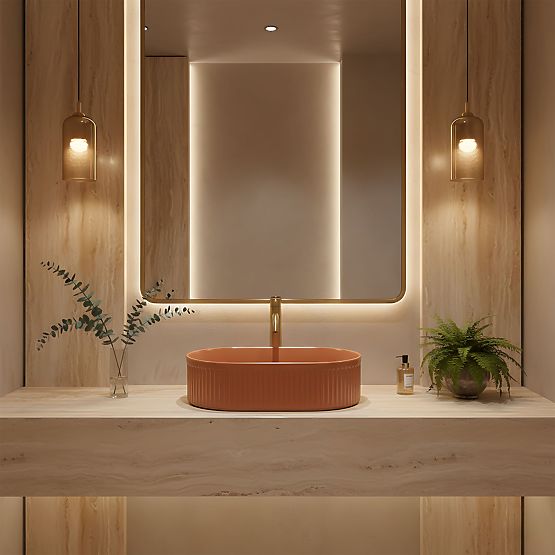 Lavabo senza tempo Rea Vanda Cinnamon Matt