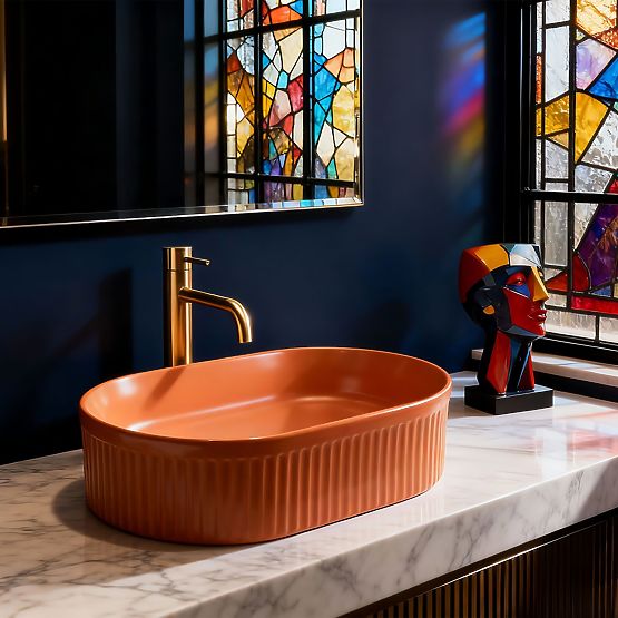 Lavabo senza tempo Rea Vanda Cinnamon Matt