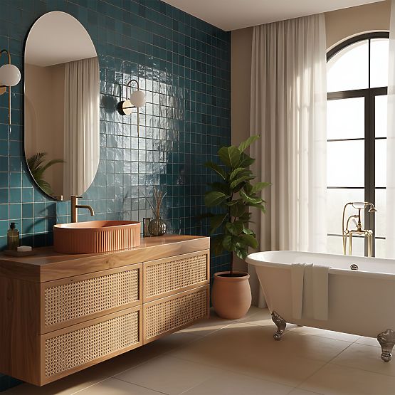 Lavabo senza tempo Rea Vanda Cinnamon Matt