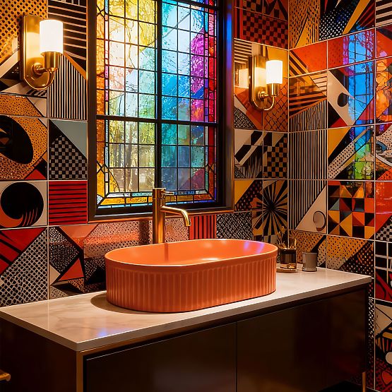 Lavabo senza tempo Rea Vanda Cinnamon Matt