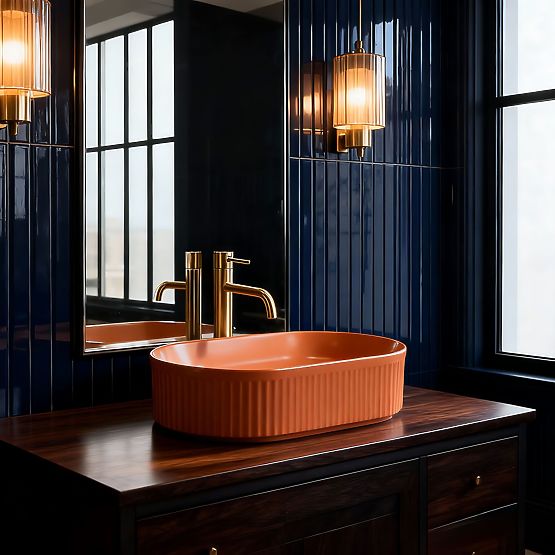 Lavabo senza tempo Rea Vanda Cinnamon Matt