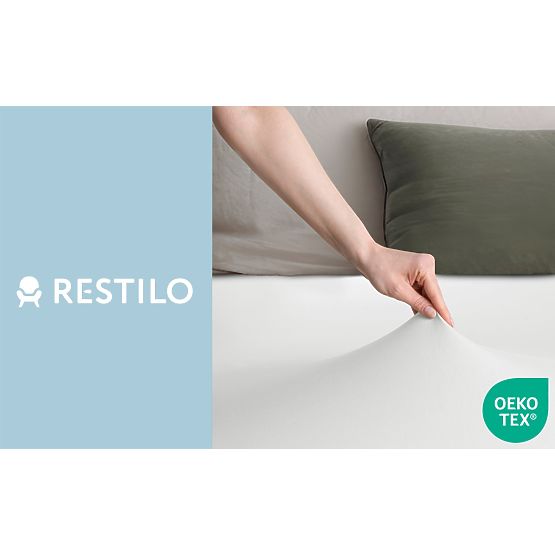 Lenzuolo AMBER colore bianco stile classico materiale jersey 180-200x200 DecoKing