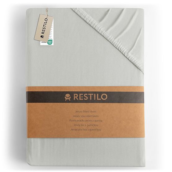 Lenzuolo AMBER colore bianco stile classico materiale jersey 80-90x200 DecoKing