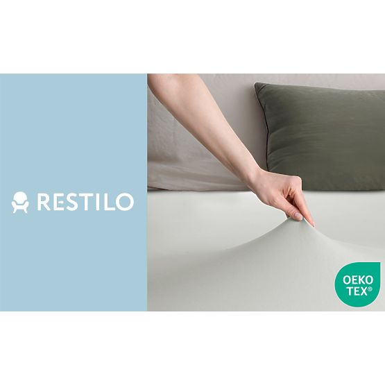 Lenzuolo AMBER colore bianco stile classico materiale jersey 80-90x200 DecoKing