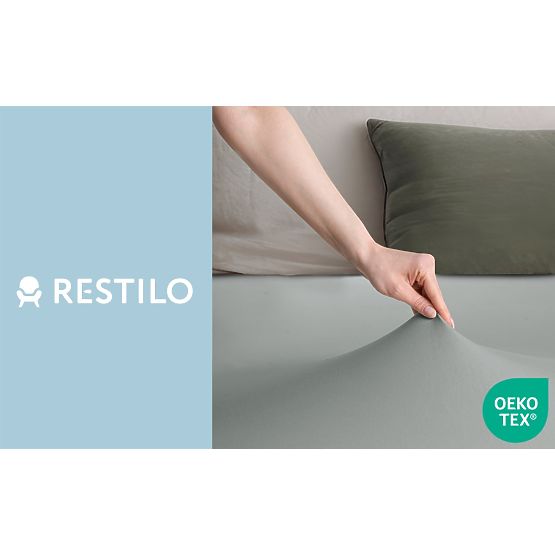 Lenzuolo AMBER colore grigio stile classico materiale jersey 200-220x200 DecoKing