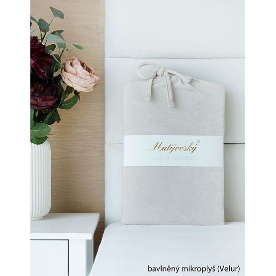 Lenzuolo in micro-pile di cotone - 160-180x200 cm - naturale