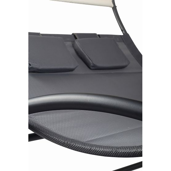 Lettino da giardino con baldacchino a dondolo