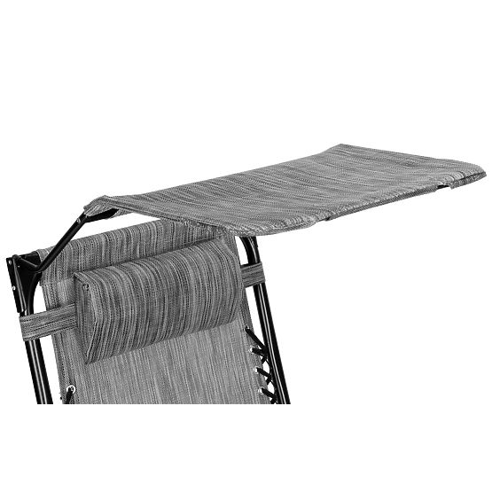 Lettino da giardino con schienale regolabile e tettoia mobile Modernhome - grigio