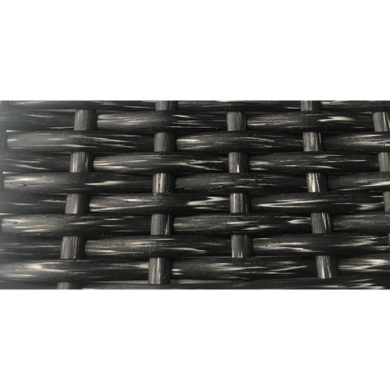 Lettino da giardino in rattan sintetico + tavolino TWIST grigio