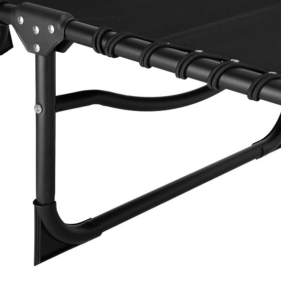 Lettino da giardino pieghevole regolabile FENIKS nero