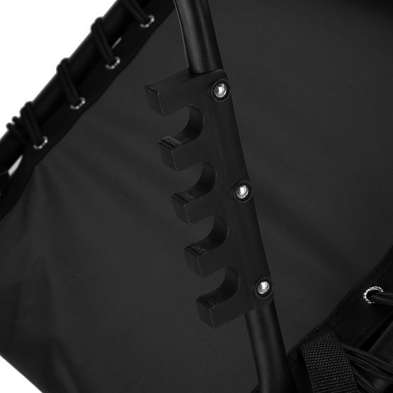 Lettino da giardino pieghevole regolabile FENIKS nero