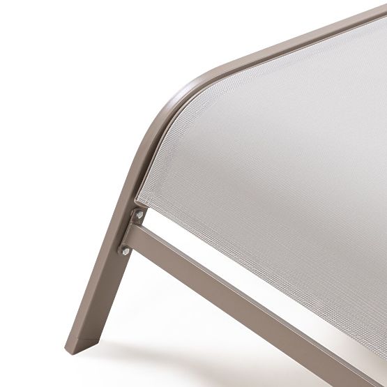 Lettino da giardino Sandy regolabile, grigio chiaro/beige