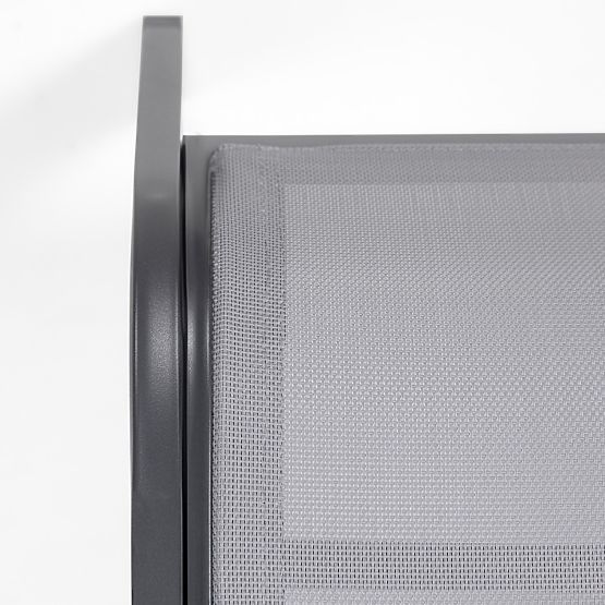 Lettino da giardino Sandy regolabile, grigio/grigio scuro