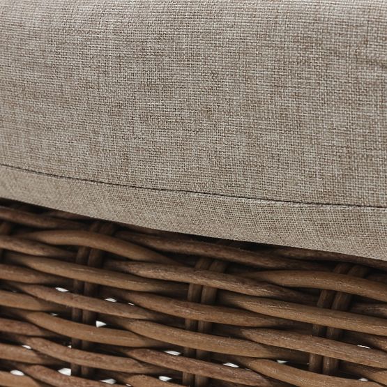 Lettino da giardino Sandy regolabile, technorattan, beige