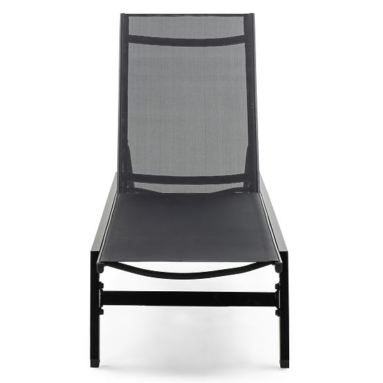 Lettino da giardino Shelly regolabile, in alluminio, grafite