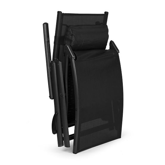 Lettino da spiaggia pieghevole da giardino con schienale regolabile, struttura in acciaio ModernHome