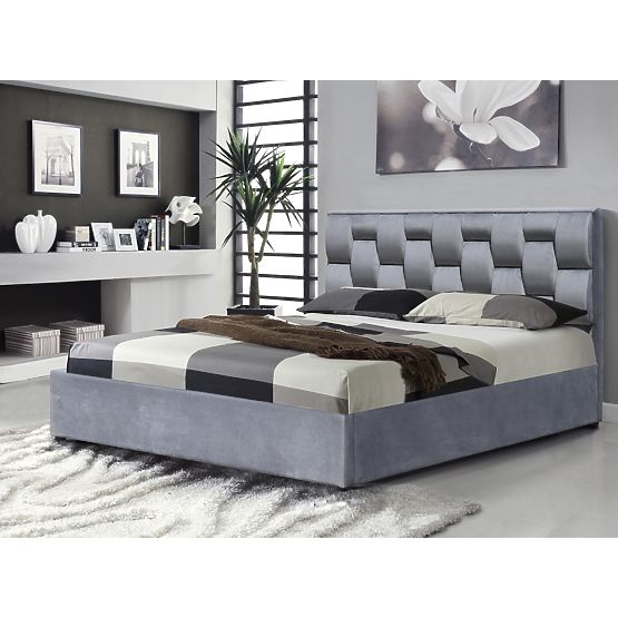 Letto ANNABEL 160 con spazio di stoccaggio grigio (3p=1ks)